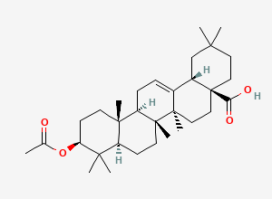 Two-dimensional chemical structure of 3-O-Acetyloleanolic Acid