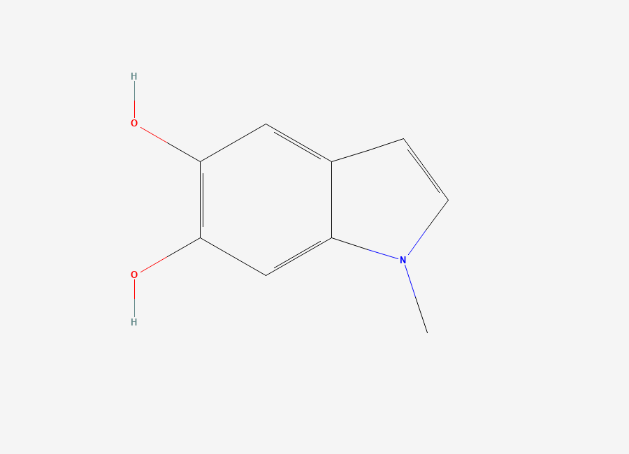 Two-dimensional chemical structure of N-Methyl-5,6-dihydroxyindole