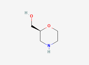 Two-dimensional chemical structure of (S)-morpholin-2-ylmethanol