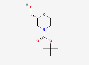 Two-dimensional chemical structure of (R)-N-Boc-2-hydroxymethylmorpholine