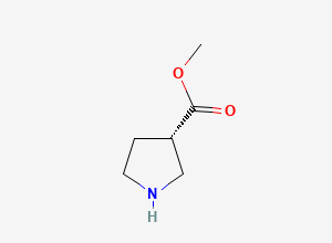 Two-dimensional chemical structure of (S)-Methyl pyrrolidine-3-carboxylate