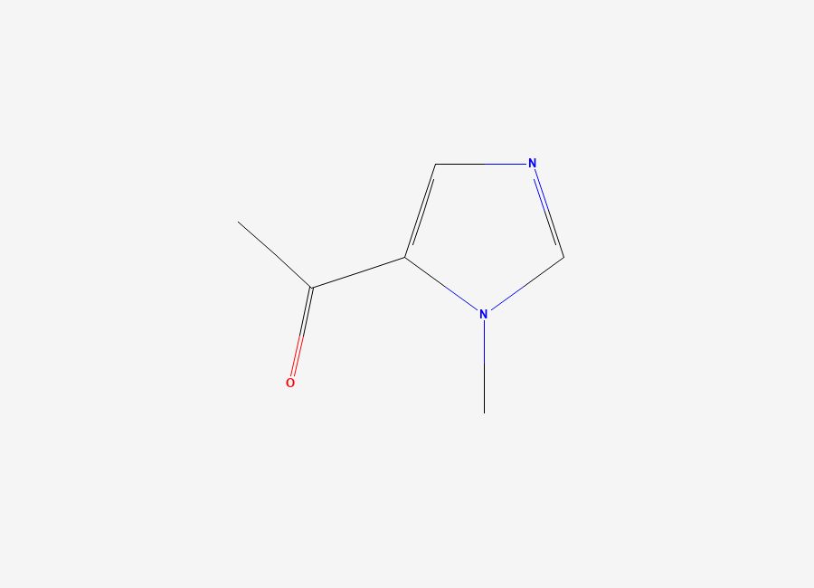 Two-dimensional chemical structure of 1-(1-Methyl-1H-imidazol-5-yl)ethanone