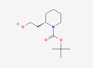 Two-dimensional chemical structure of (S)-1-N-Boc-piperidine-2-ethanol