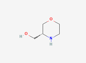 Two-dimensional chemical structure of (R)-3-Hydroxymethylmorpholine
