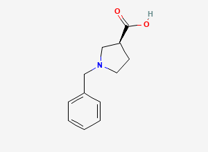 Two-dimensional chemical structure of (S)-1-Benzyl-pyrrolidine-3-carboxylic acid