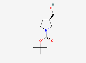 Two-dimensional chemical structure of tert-Butyl (3R)-3-(hydroxymethyl)pyrrolidine-1-carboxylate