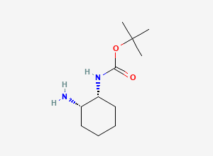 Two-dimensional chemical structure of (1R,2S)-N1-(tert-Butoxycarbonyl)-1,2-cyclohexanediamine