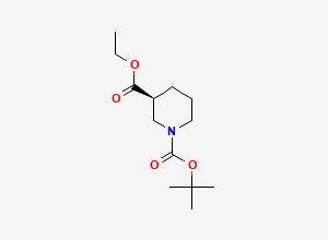 Two-dimensional chemical structure of Ethyl (S)-N-Boc-piperidine-3-carboxylate