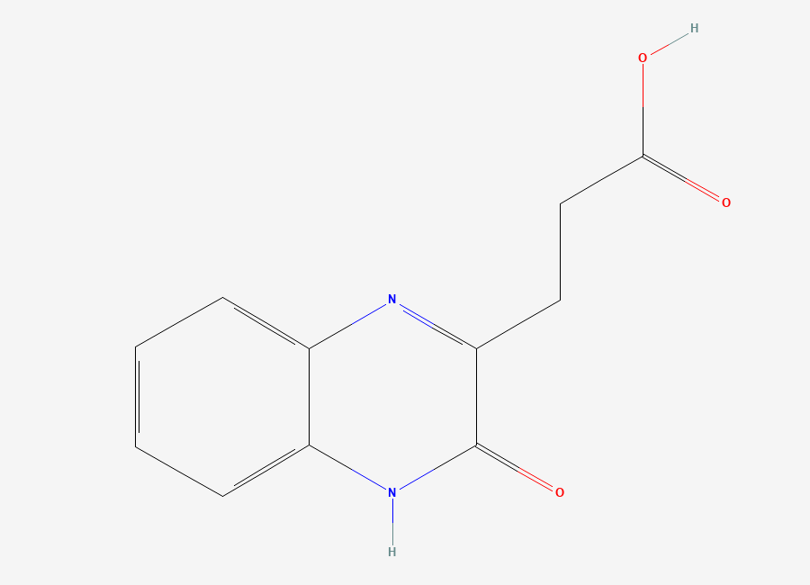 Two-dimensional chemical structure of 3-Hydroxy-2-quinoxalinepropionic acid