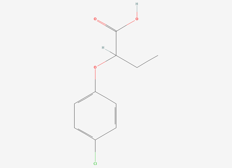 Two-dimensional chemical structure of 2-(4-Chlorophenoxy)butyric acid