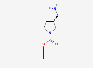 Two-dimensional chemical structure of tert-Butyl (3R)-3-(aminomethyl)pyrrolidine-1-carboxylate