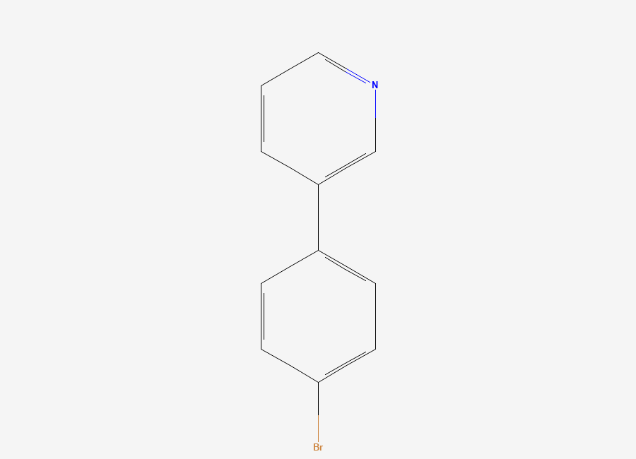Two-dimensional chemical structure of 3-(4-Bromophenyl)pyridine