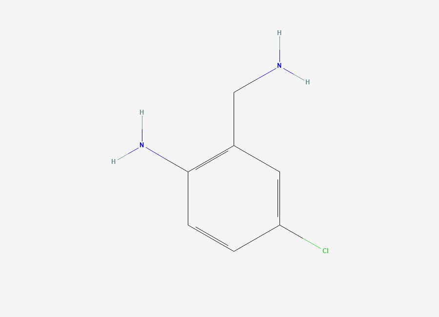 Two-dimensional chemical structure of 2-(Aminomethyl)-4-chloroaniline