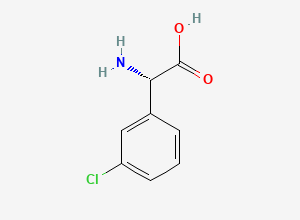Two-dimensional chemical structure of L-3-Chlorophenylglycine