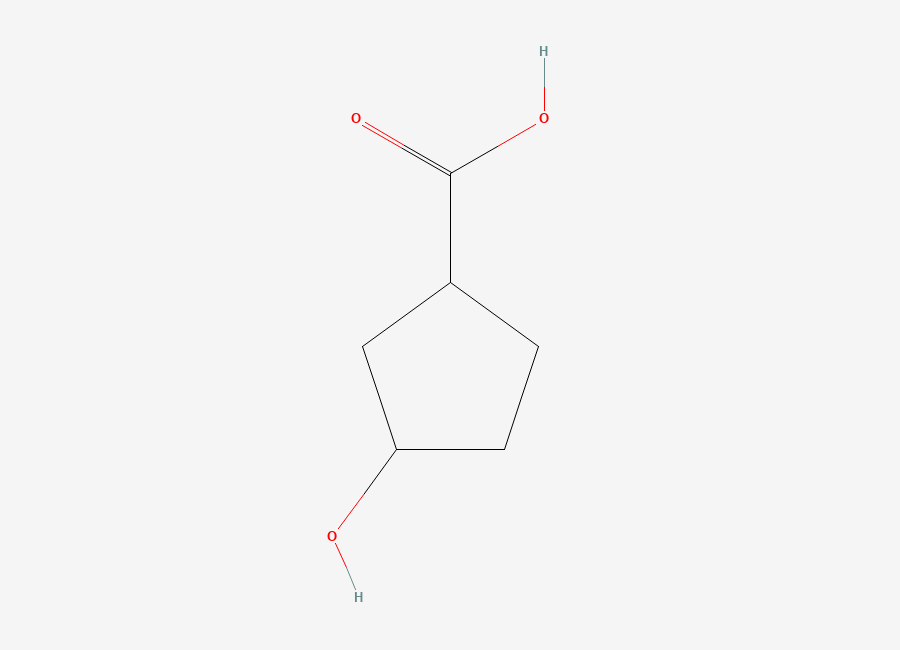 Two-dimensional chemical structure of 3-Hydroxycyclopentanecarboxylic acid