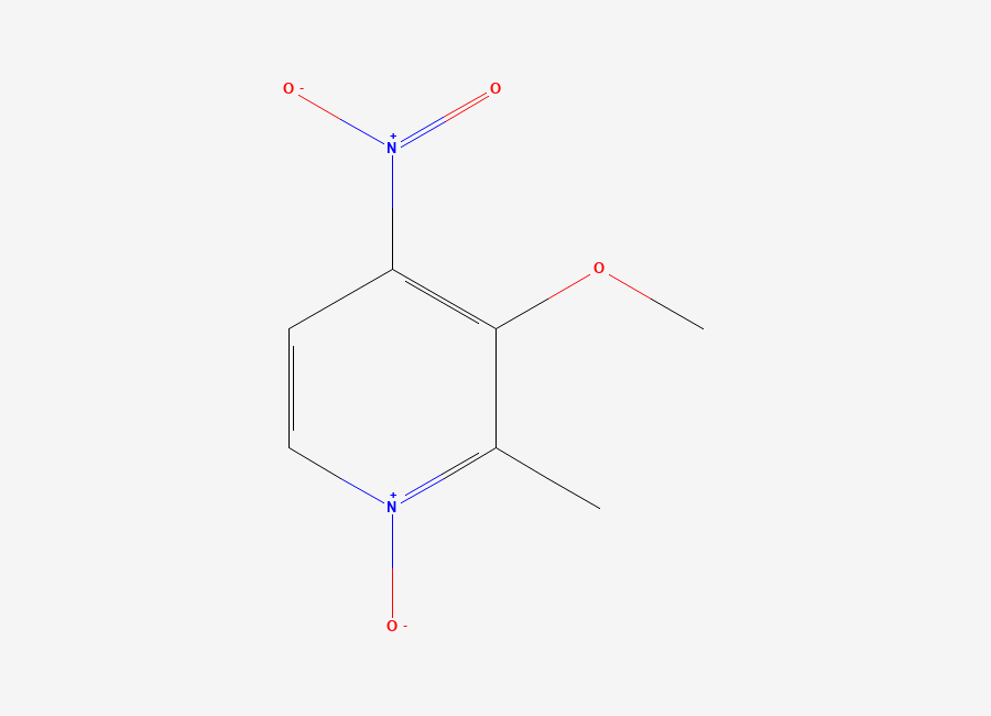 Two-dimensional chemical structure of 3-Methoxy-2-methyl-4-nitropyridine 1-oxide