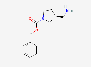 Two-dimensional chemical structure of (S)-3-Aminomethyl-1-N-Cbz-pyrrolidine