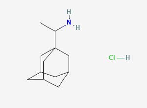 Two-dimensional chemical structure of 1-(1-Adamantyl)ethylamine (HCl Salt) / Rimantadine Hydrochloride, CAS 1501-84-4