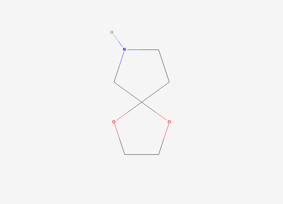 Two-dimensional chemical structure of 1,4-Dioxa-7-azaspiro(4.4)nonane