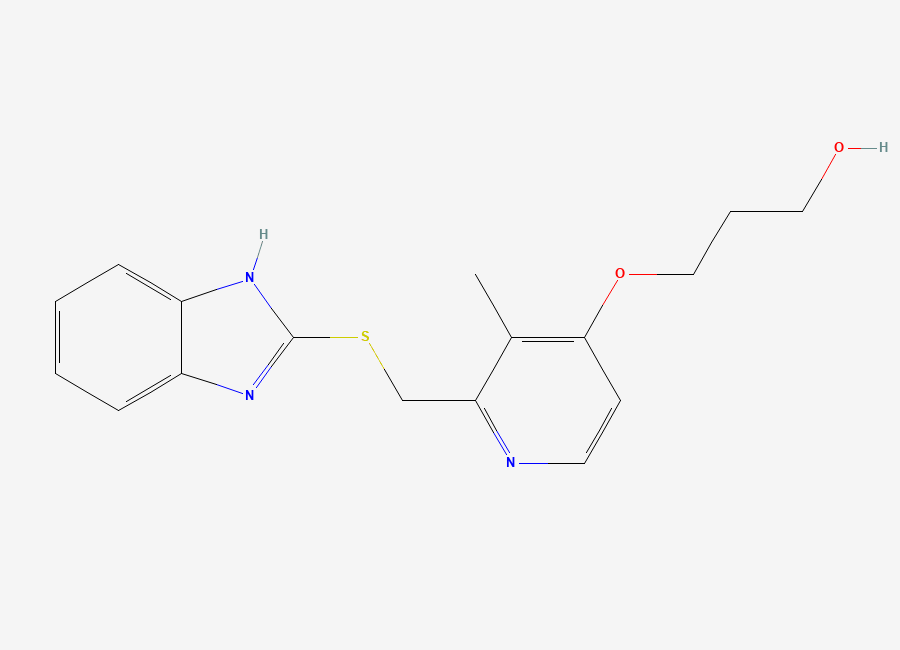 Two-dimensional chemical structure of Desmethyl rabeprazole thioether