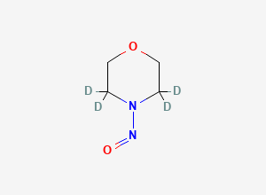 Two-dimensional chemical structure of N-Nitrosomorpholine-D4, CAS 61578-30-1