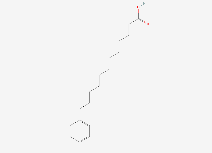 Two-dimensional chemical structure of 12-Phenyllauric acid