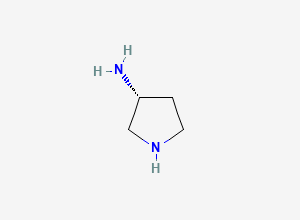 Two-dimensional chemical structure of (3R)-pyrrolidin-3-amine