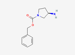 Two-dimensional chemical structure of (R)-3-Amino-1-N-Cbz-pyrrolidine