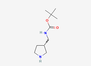 Two-dimensional chemical structure of (S)-3-N-Boc-aminomethyl pyrrolidine