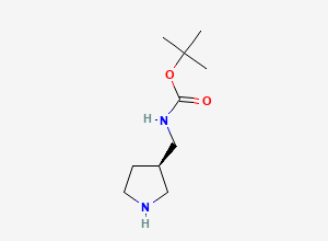 Two-dimensional chemical structure of (R)-3-N-Boc-Aminomethyl pyrrolidine