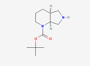 Two-dimensional chemical structure of (4aS,7aS)-tert-Butyl octahydro-1H-pyrrolo[3,4-b]pyridine-1-carboxylate
