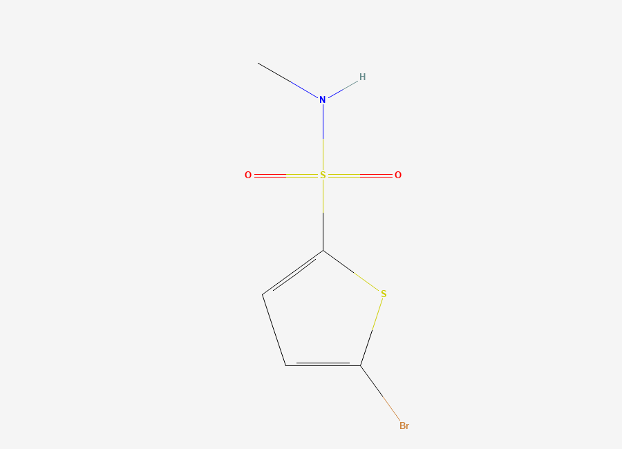 Two-dimensional chemical structure of 5-bromo-N-methylthiophene-2-sulfonamide