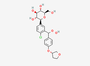 Two-dimensional chemical structure of Empagliflozin Impurity POE