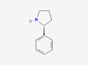 Two-dimensional chemical structure of (R)-2-Phenylpyrrolidine