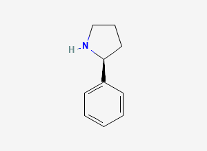 Two-dimensional chemical structure of (S)-2-Phenylpyrrolidine