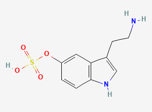 Two-dimensional chemical structure of Serotonin O-Sulfate / 5-Hydroxytryptamine O-sulfate, CAS 16310-20-6