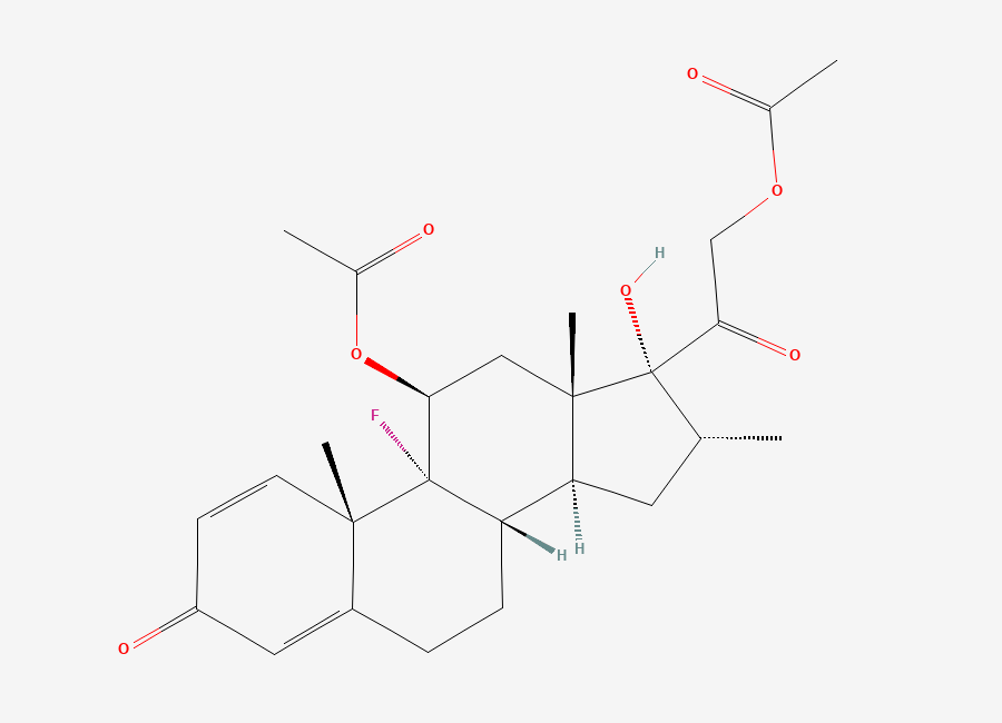 Two-dimensional chemical structure of Dexamethasone Acetate EP Impurity I, CAS 3949-26-6