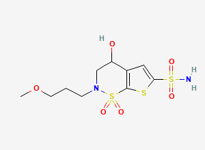 Two-dimensional chemical structure of (4S)-1,1-dioxide-3,4-dihydro-4-hydroxy-2-