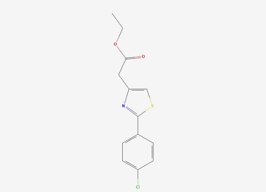 Two-dimensional chemical structure of 2-(4-Chlorophenyl)-4-thiazoleacetic acid ethyl ester
