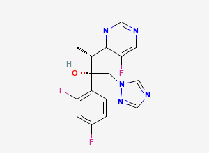 Two-dimensional chemical structure of Voriconazole EP Impurity D/ Voriconazole Related Compound B/ Voriconazole Enantiomer, CAS 137234-63-0
