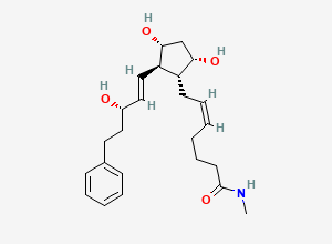 Two-dimensional chemical structure of 17-Phenyl trinor prostaglandin F2, CAS 155206-01-2