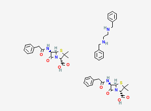 Two-dimensional chemical structure of Penicillin G Benzathine Anhydrous, CAS 1538-09-6