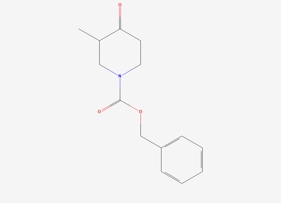 Two-dimensional chemical structure of Benzyl 3-methyl-4-oxopiperidine-1-carboxylate