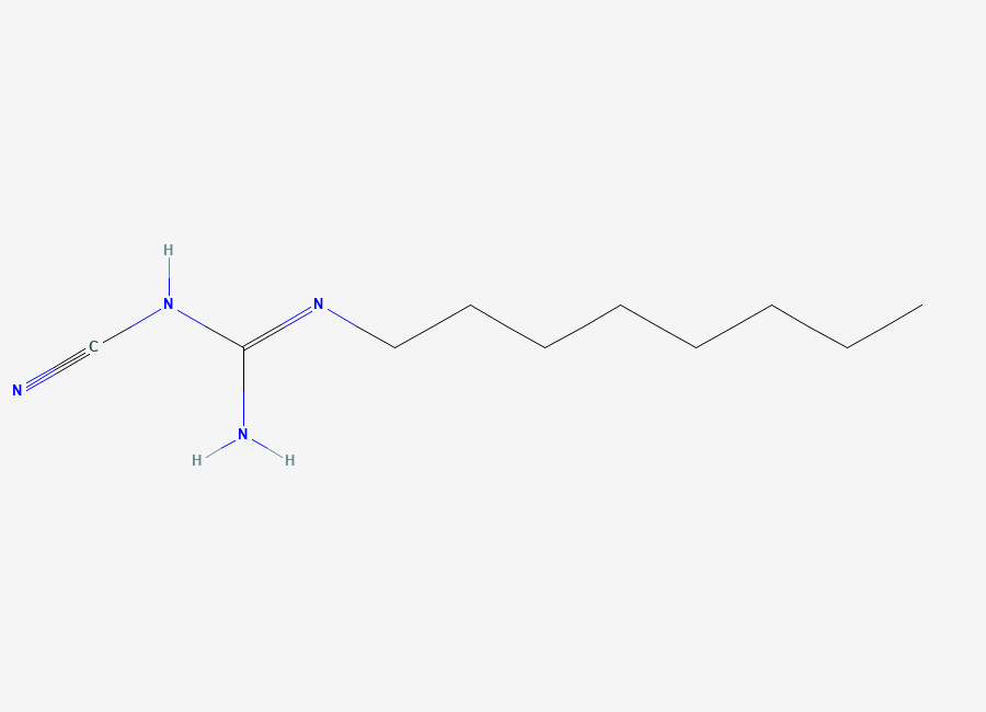 Two-dimensional chemical structure of N-Cyano-N''-octylguanidine