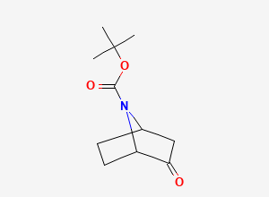 Two-dimensional chemical structure of tert-Butyl 2-oxo-7-azabicyclo(2.2.1)heptane-7-carboxylate