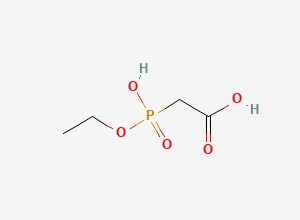 Two-dimensional chemical structure of Acetic acid, (ethoxyhydroxyphosphinyl)-