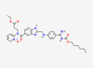 Two-dimensional chemical structure of Dabigatran Etexilate N-Oxide, CAS 1381757-44-3