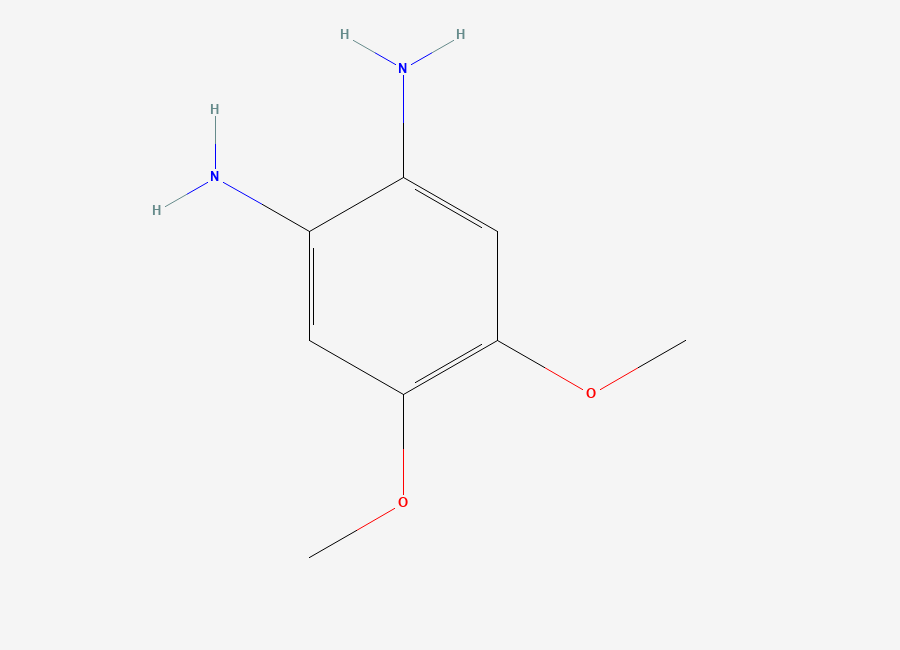 Two-dimensional chemical structure of 1,2-Diamino-4,5-dimethoxybenzene