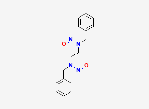 Two-dimensional chemical structure of N,N'-(Ethane-1,2-diyl)bis(N-benzylnitrous amide), CAS 69239-61-8