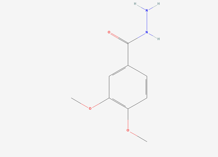 Two-dimensional chemical structure of 3,4-Dimethoxybenzohydrazide